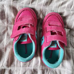 Saucony Baby Jazz Hook & Loop Athletic Shoes Infant Girls 8M Pink/Turq/Lime
